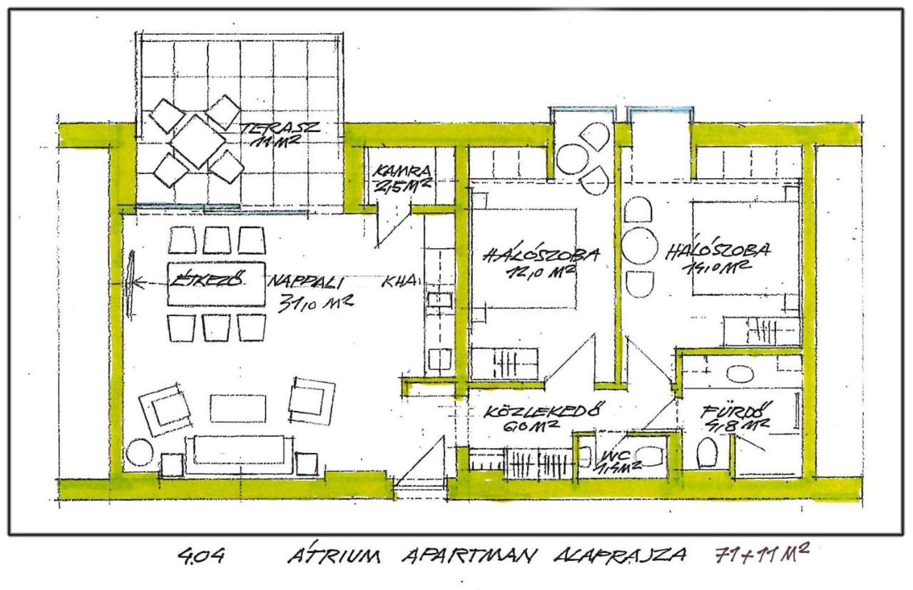 Atrium Apartman Heviz Mit Panoramaterrasse Und Tiefgarage Zewnętrze zdjęcie